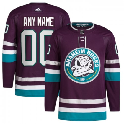 Maillot Hockey Anaheim Ducks Custom 30th Anniversary Adidas Violet Authentic 2023 24 1