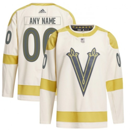 Maillot Vegas Golden Knights Personnalise Adidas Cream Winter Classic Authentic 2023 24 1