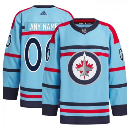 Maillot Winnipeg Jets Personnalise Anniversary Adidas 2023 24 Bleu Authentic 1